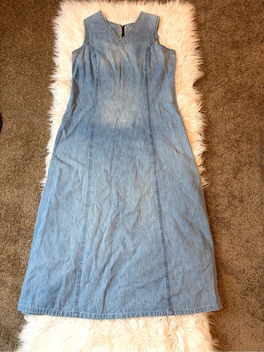 Vintage Blues Denim Midi Dress - Picture 1 of 4